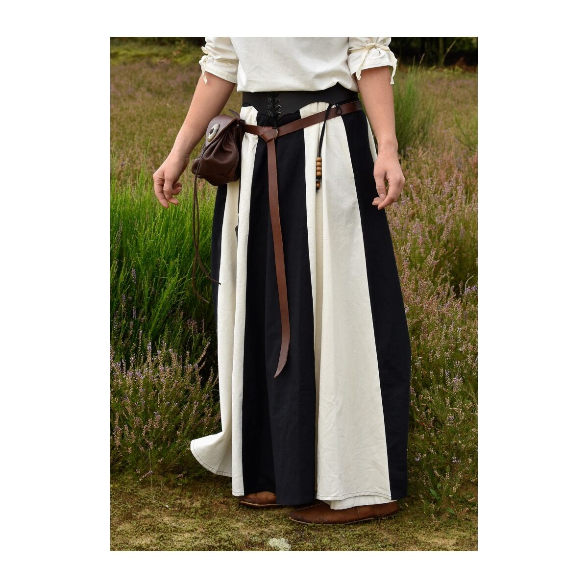 Market Medieval Skirt Sort/Natur Størrelse S