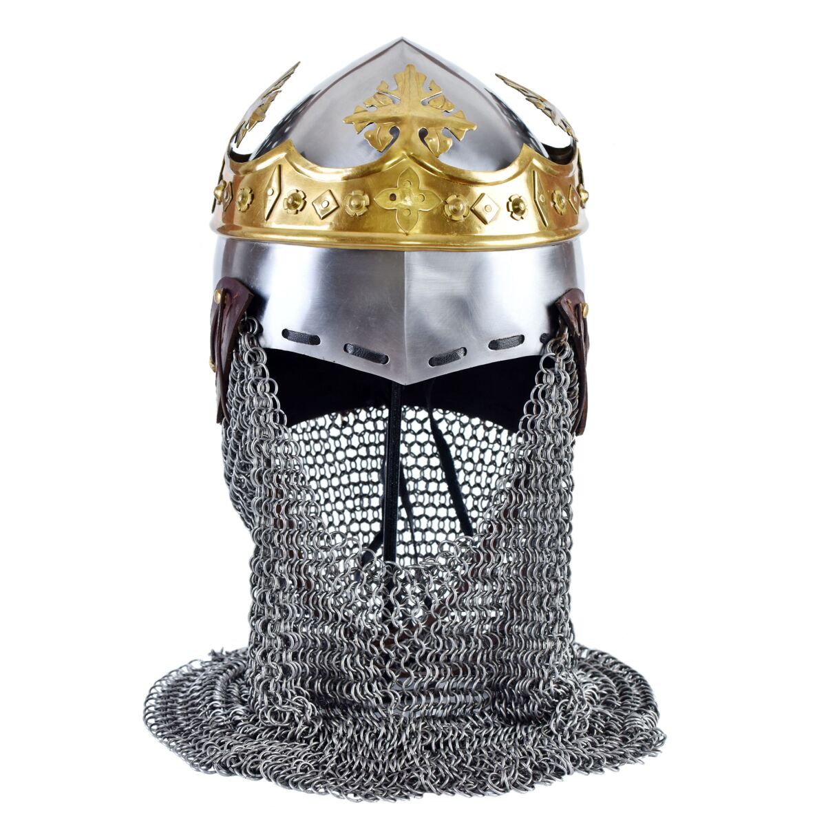 Hjelm med krone og pande, Robert Bruce, 1,6 mm stål