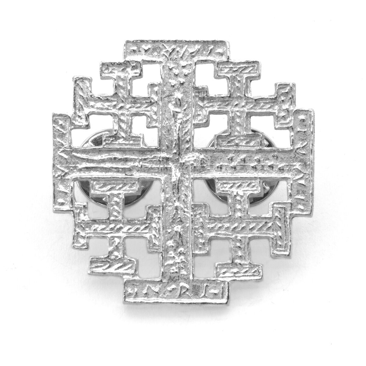 Jerusalem Cross badge af tin box