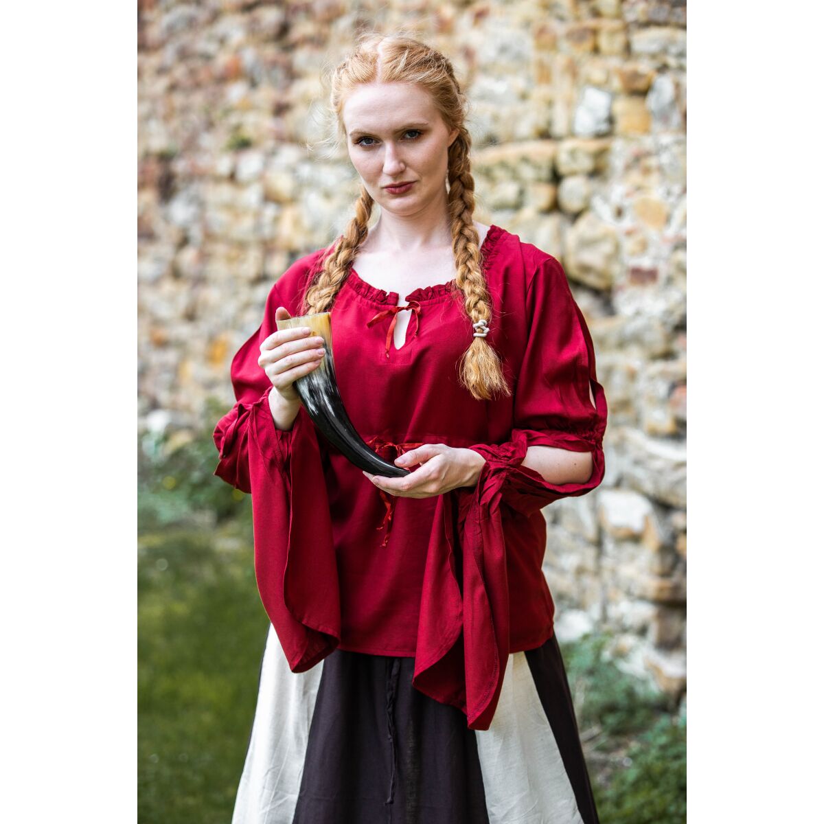 Victoria"-bluse rød