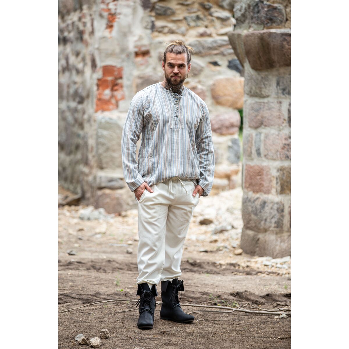 Blød bondeskjorte "Felix" Multi