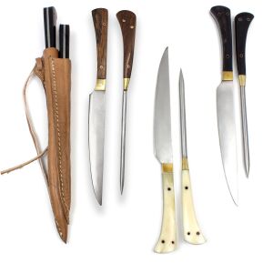 Mittelalter-Besteck Set Typ 4 mit Doppellederscheide
