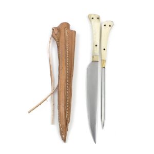 Mittelalter-Besteck Set Typ 4 mit Doppellederscheide