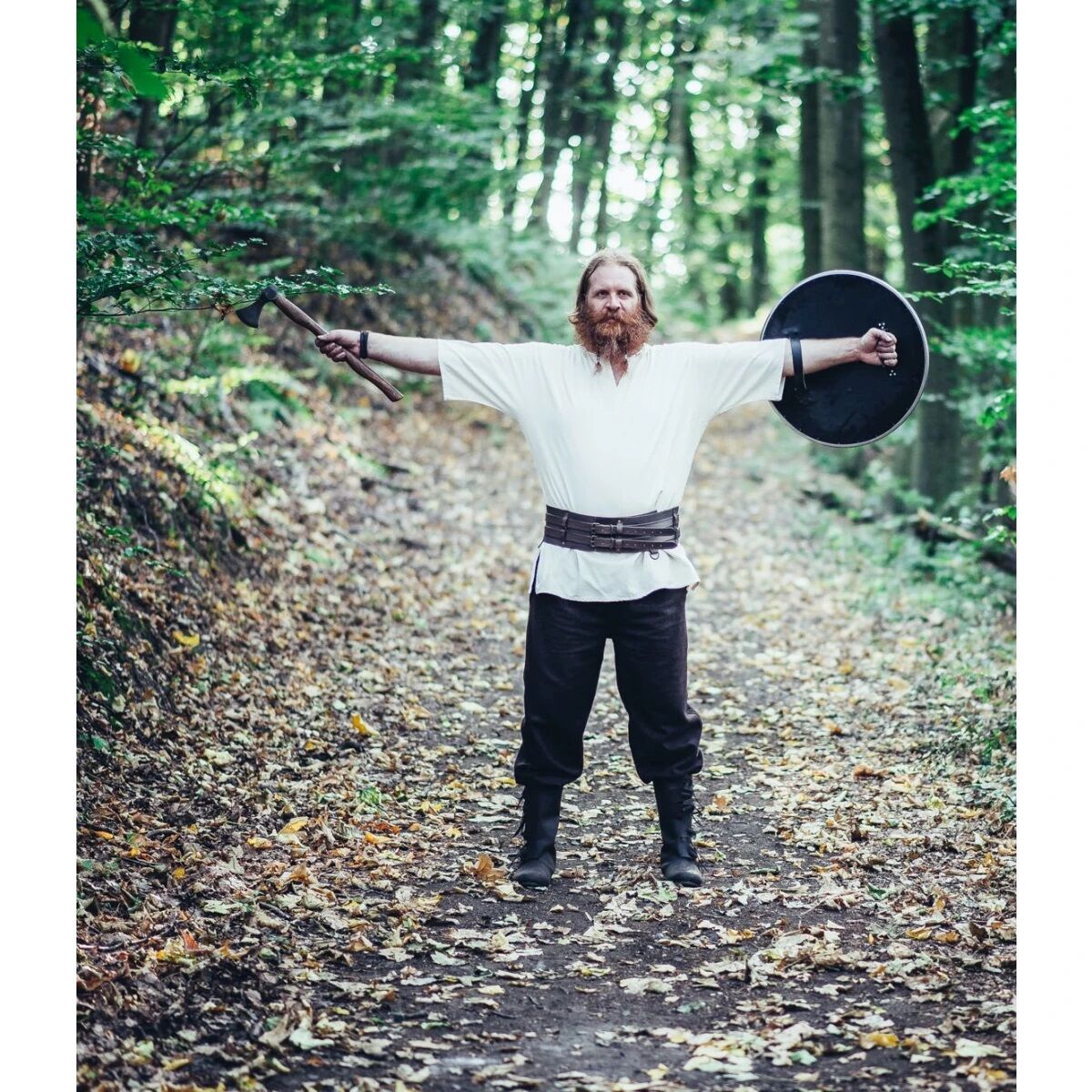 Rustikke uldbukser i brun "Harald" XXXL