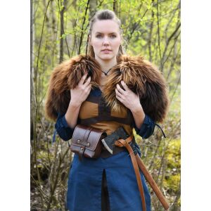 Skulderpels lavet af Nordland-fåreskind, rustbrun