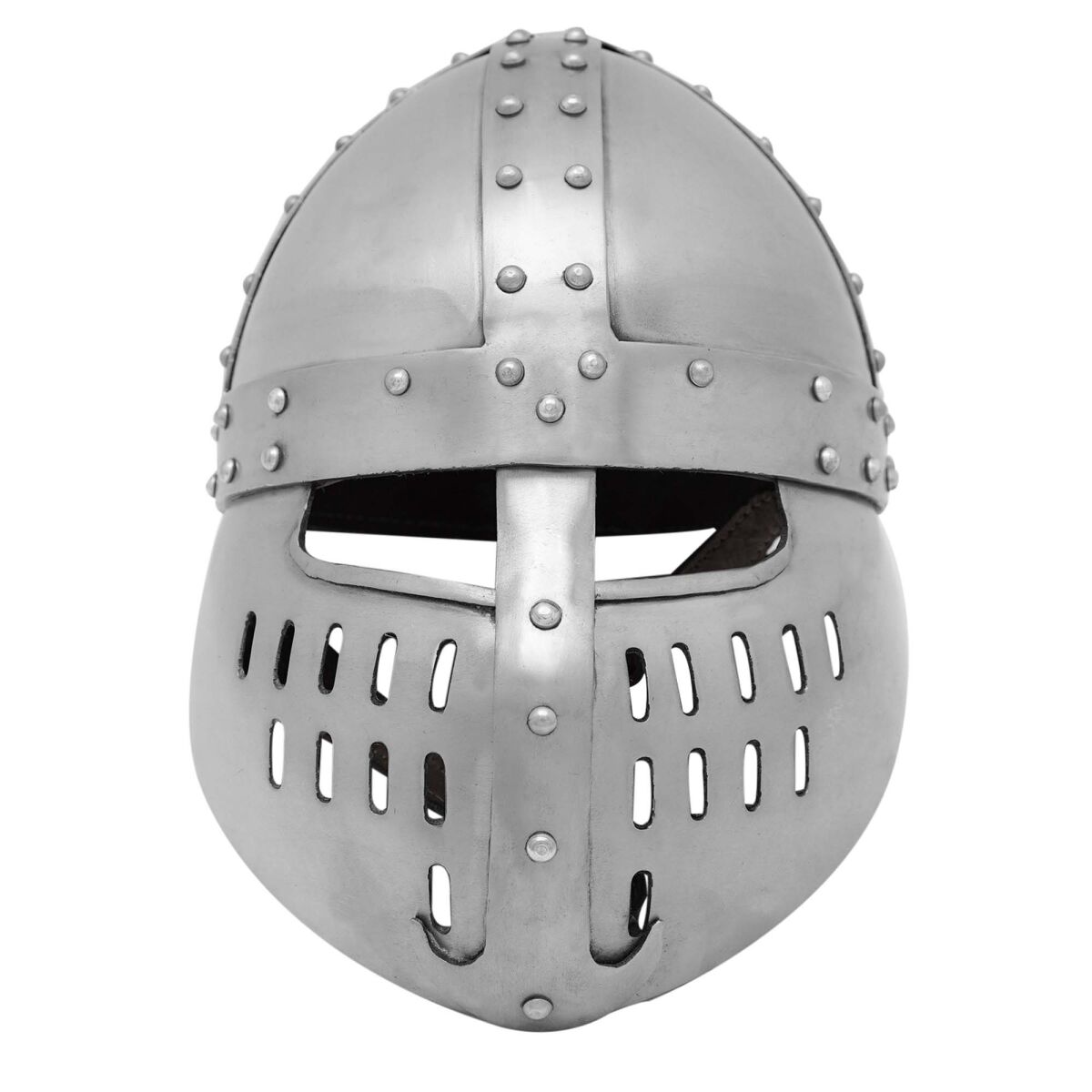 Normansk ridderspændehjelm fra det 12. til 13. århundrede 16 gauge (1,6 mm)