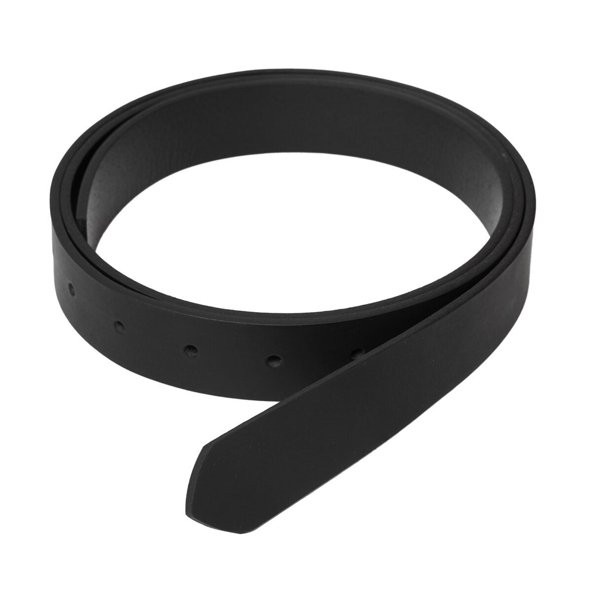 Håndlavet simpelt DIY læderbælte 2,9 cm bredt - Sort, 170 cm