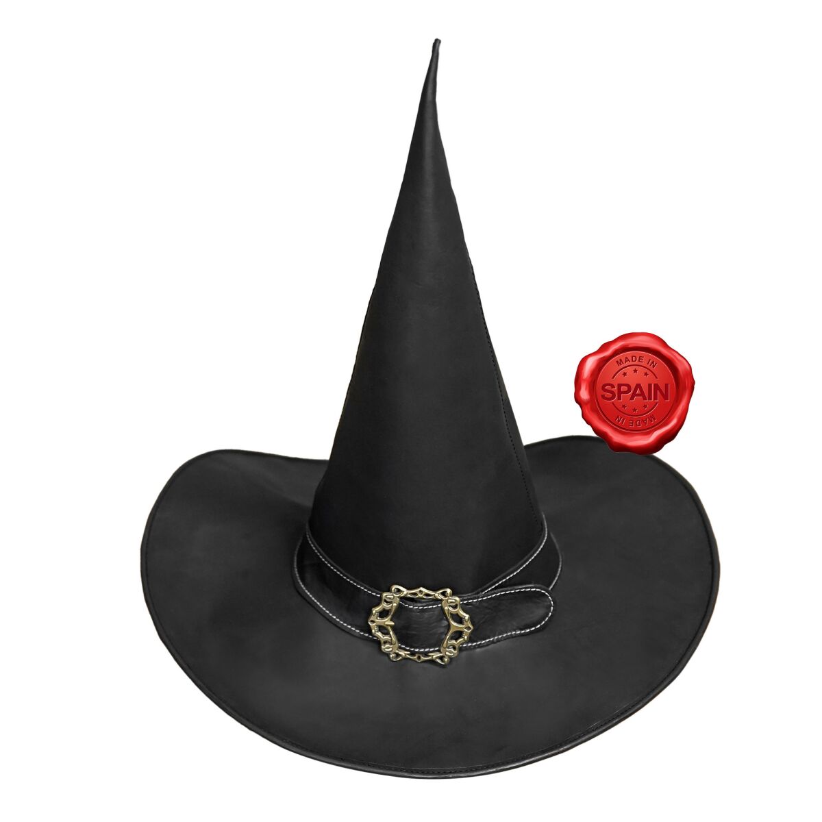 Læderhat "Wizard" sort M