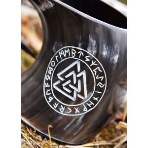 Ølkrus med horn - "Valknut"