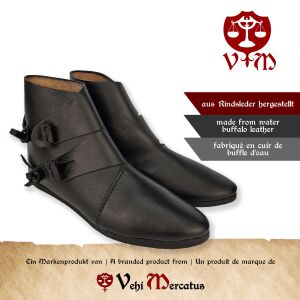 Vikingesko type Jorvik med naglet dobbelt sål sort