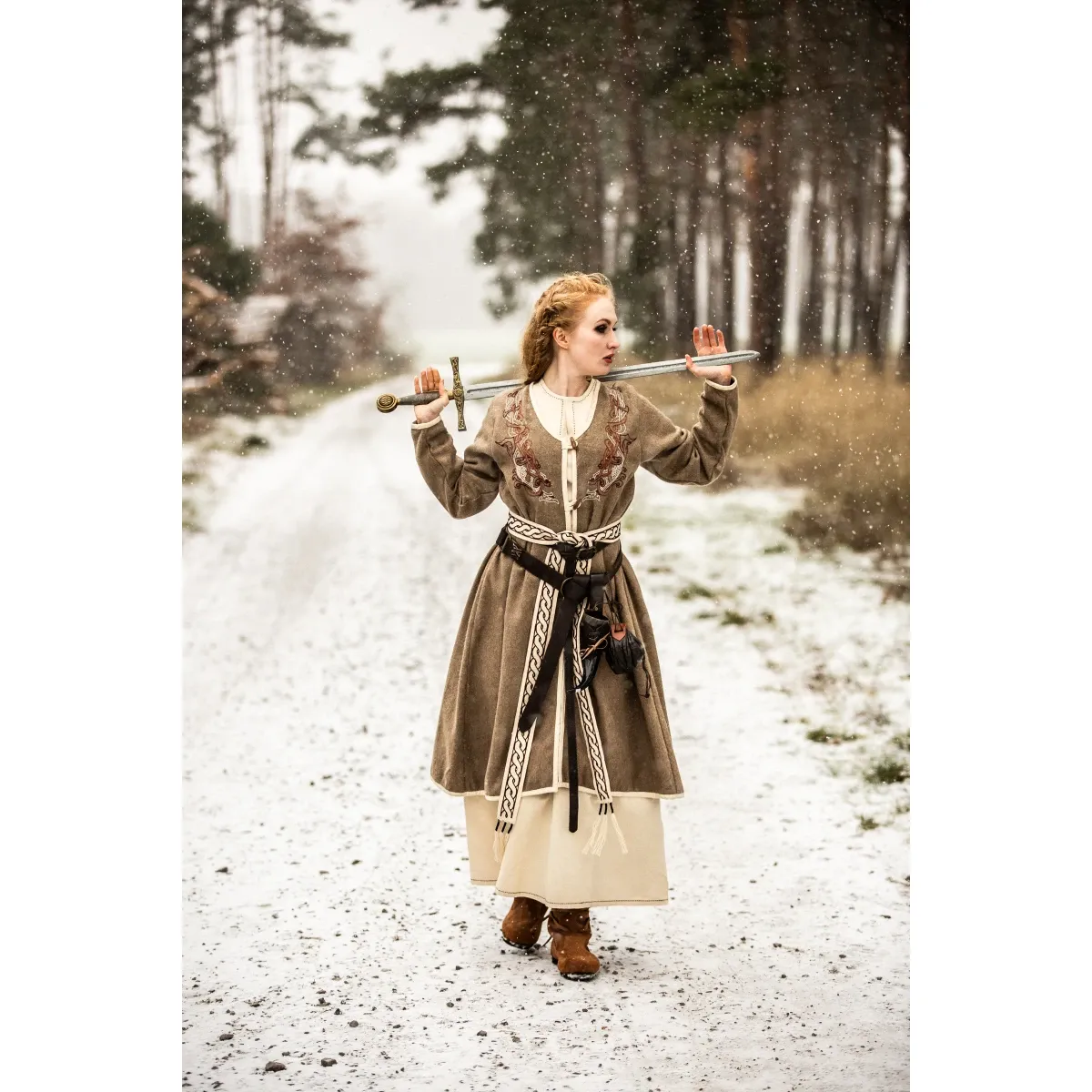 Viking Birka frakke sand "Skadi" M