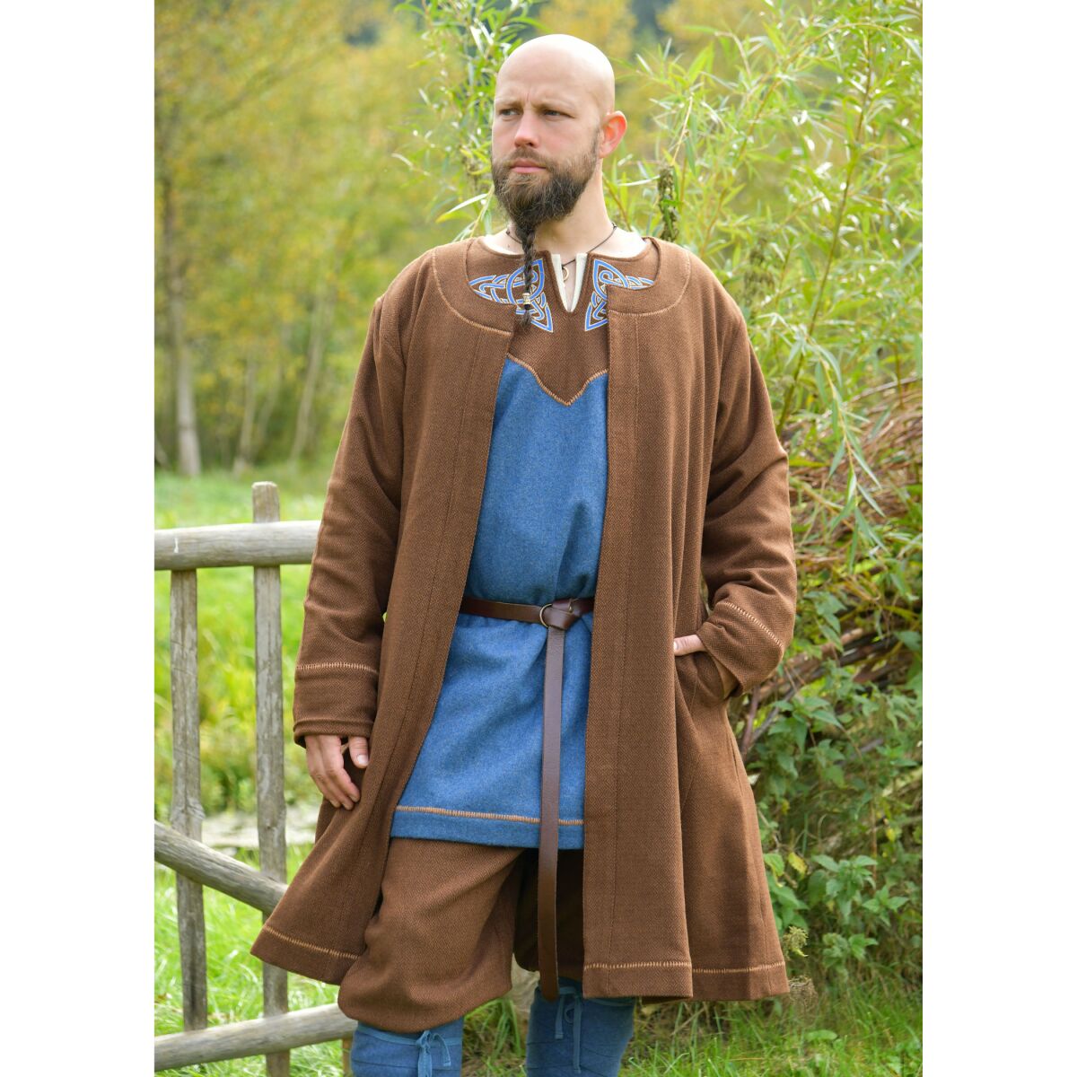 Foret vikingekåbe diamantköper, uld, brun "Lennes" XL