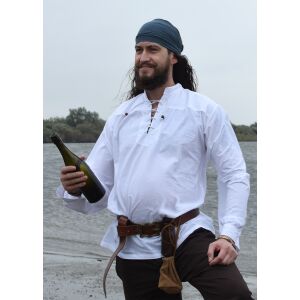 Middelalder-skjorte Ludwig, hvid, størrelse L, B-vare