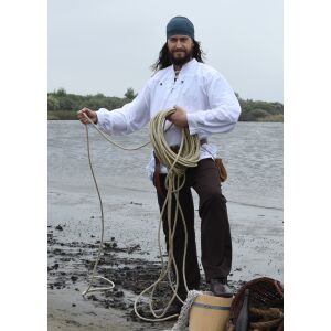 Middelalder-skjorte Ludwig, hvid, størrelse L, B-vare