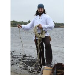 Middelalder-skjorte Ludwig, hvid, størrelse L, B-vare