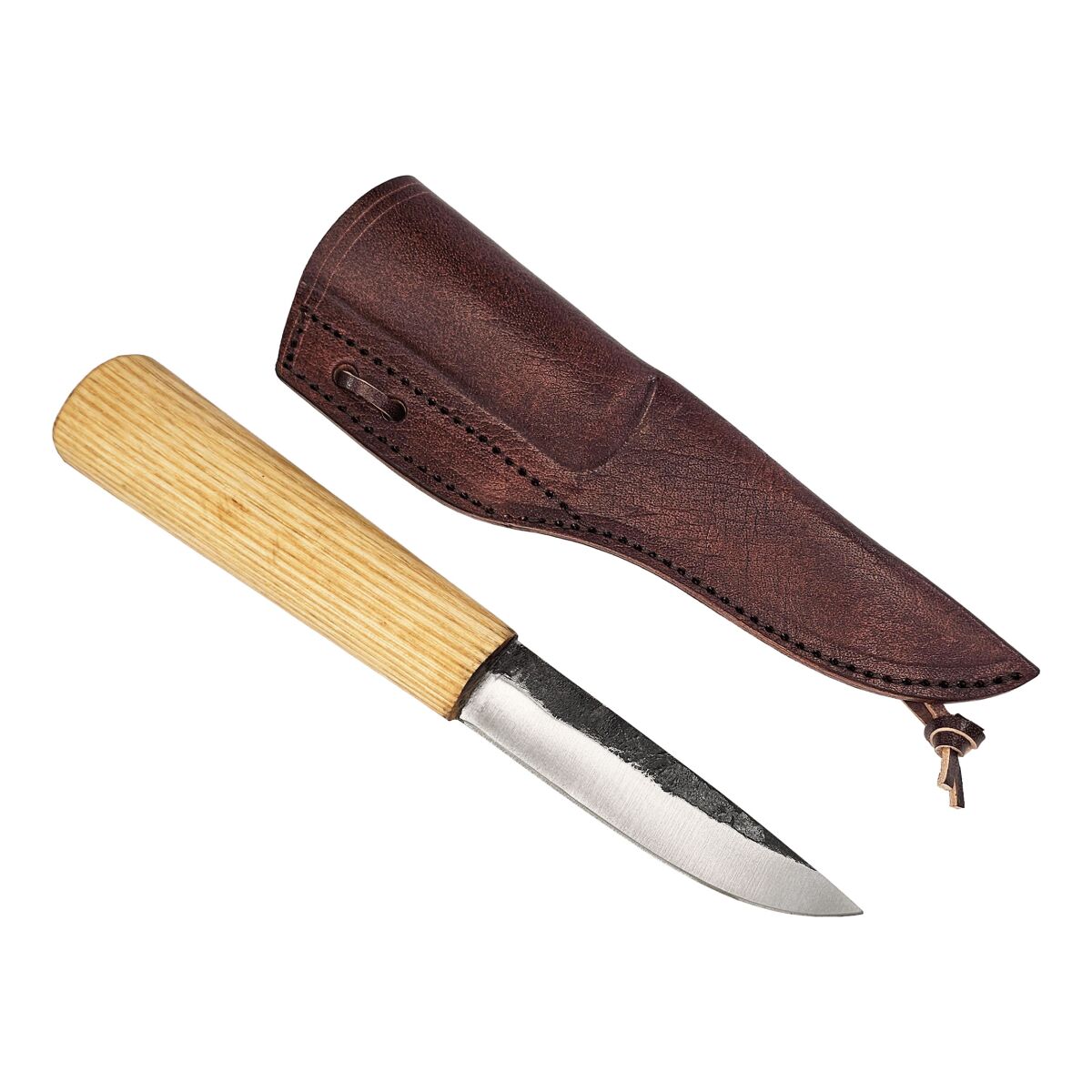 Enkel vikingekniv med læderskede box