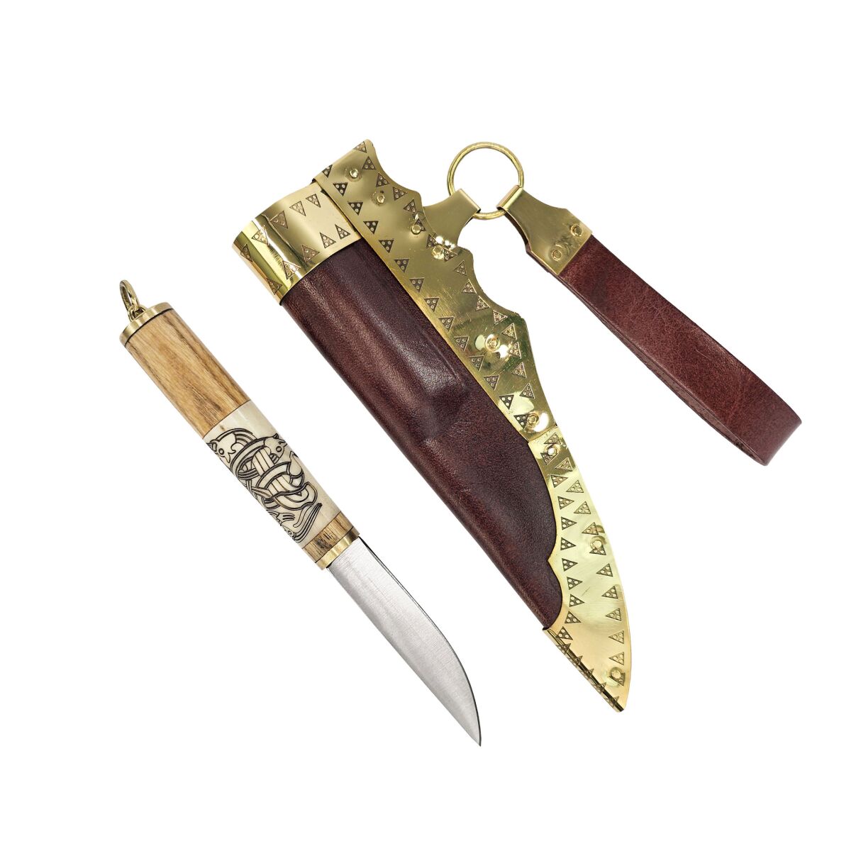 Vikingekniv i Oseberg-stil inkl. l&aelig box