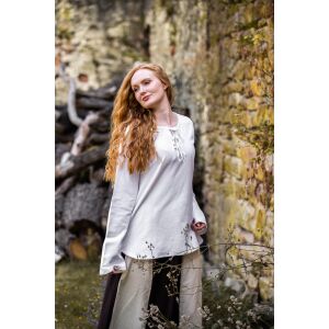 Middelalderbluse, hvid »Tilda«, XL, B-vare