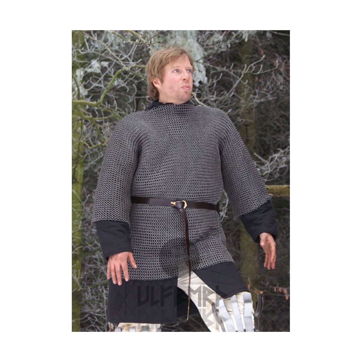 Ringbrynje, nittede runde ringe og udstansede flade ringe, Ø 8 mm, 1,0 mm bred, stål XXL